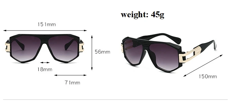 Большая оправа ретро солнцезащитные очки для мужчин и женщин модные квадратные Оттенки UV400 Винтажные Очки 47624