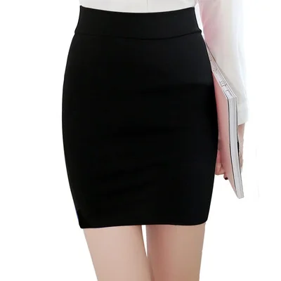 Лето корейский бумажник бедра юбка высокая талия эластичная юбка большого размера