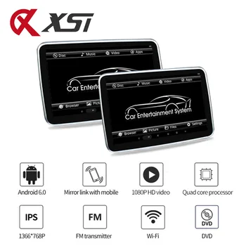 

XST 10.1 inch Android 6.0 Car Headrest Monitor DVD Player HD MP5 Touch Screen With mirror link WIFI/HDMI/USB/SD/FM/Bluetooth