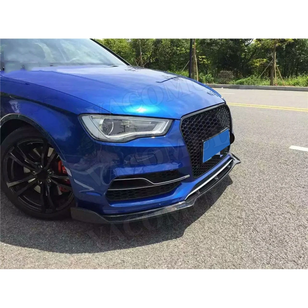 Автомобильный спойлер для переднего бампера из углеродного волокна Audi A3 Sline S3