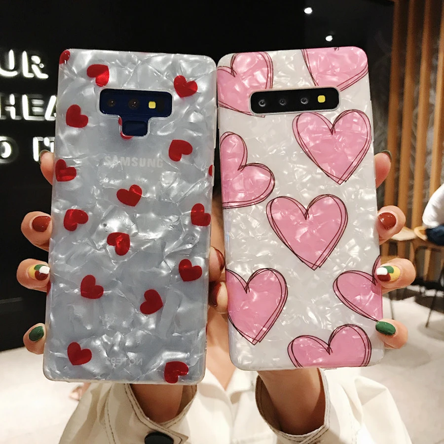 

glitter foil love tpu case for samsung galaxy s8 s9 s10 plus note 9 8 case cover fashion blingg 3d patterned soft silicone phone