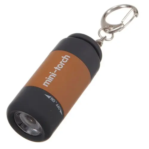 

Useful Mini USB Rechargeable LED Flashlight Keychain Handlamp Flashlight 2 pcs