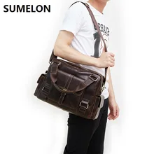 Мужские сумки из натуральной кожи, высококачественные сумки-мессенджеры, первый слой из коровьей кожи, сумки на плечо, сумки для ноутбука