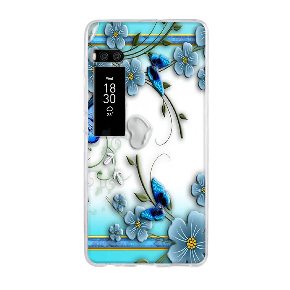 Silicone TPU Phone Cases For Meizu Pro 7 Plus Case 3D Luxury Cute Flower Fundas Soft Ultra Thin Covers Pattern Case best meizu phone case brand Cases For Meizu