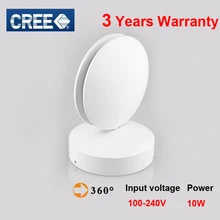 Проходной 360 градусов 10 Вт современный настенный светильник светодиодный светильник крыльцо огни бра клуб бар для коридора гостиницы Потолочный декор