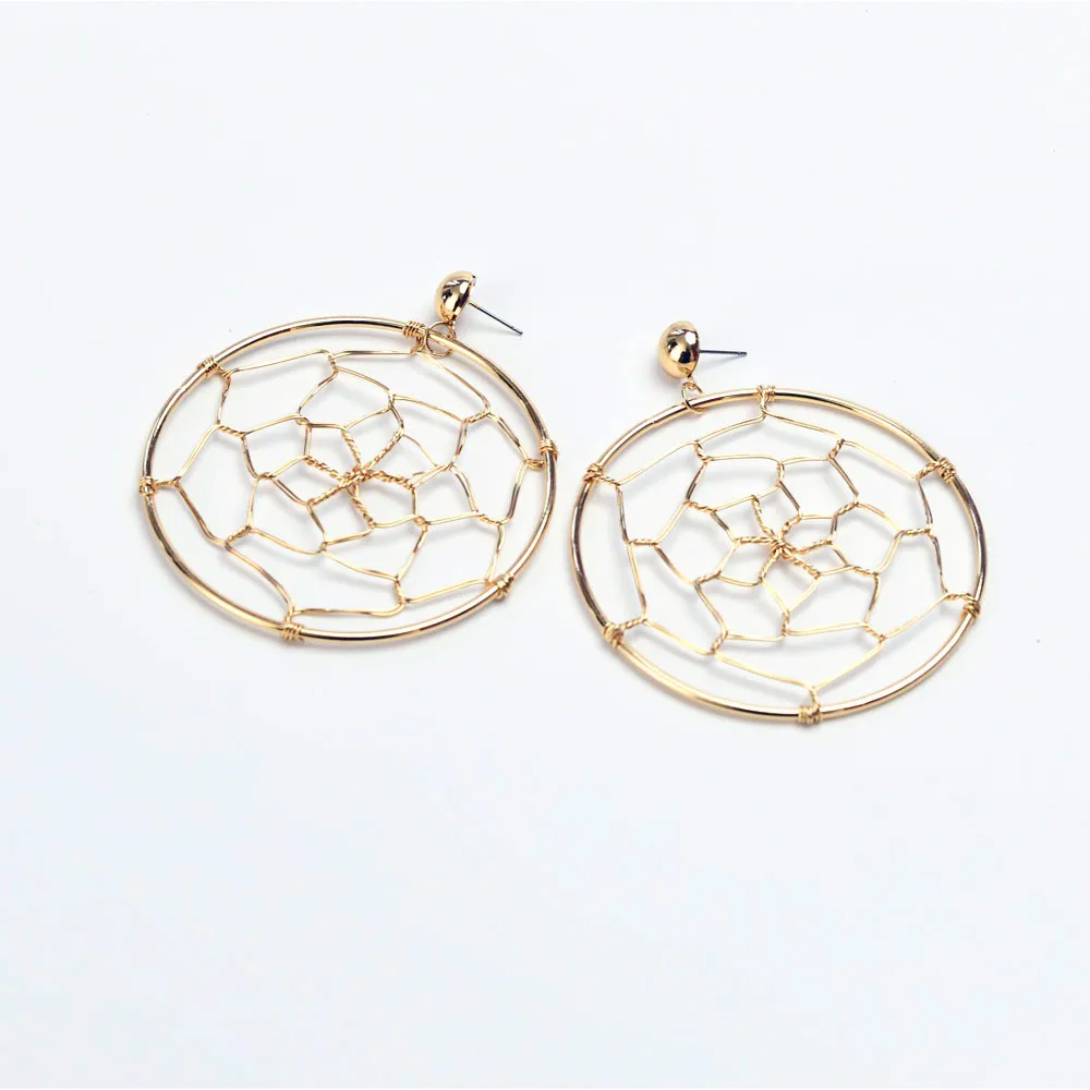 

lace large earrings fashion online jewelry stores customized wholesale fancy earrings girls ladies women big round stud earrings