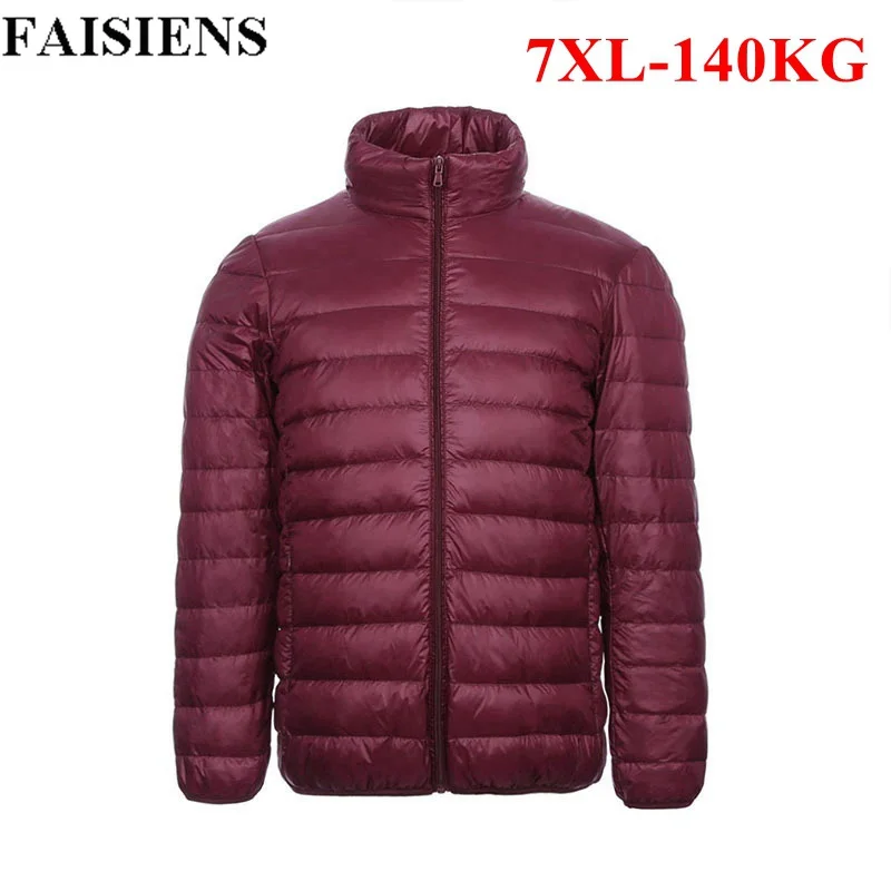 FAISIENS зима 2018 большие размеры 5XL 6XL 7XL мужские куртки вес 140 кг воротник стойка