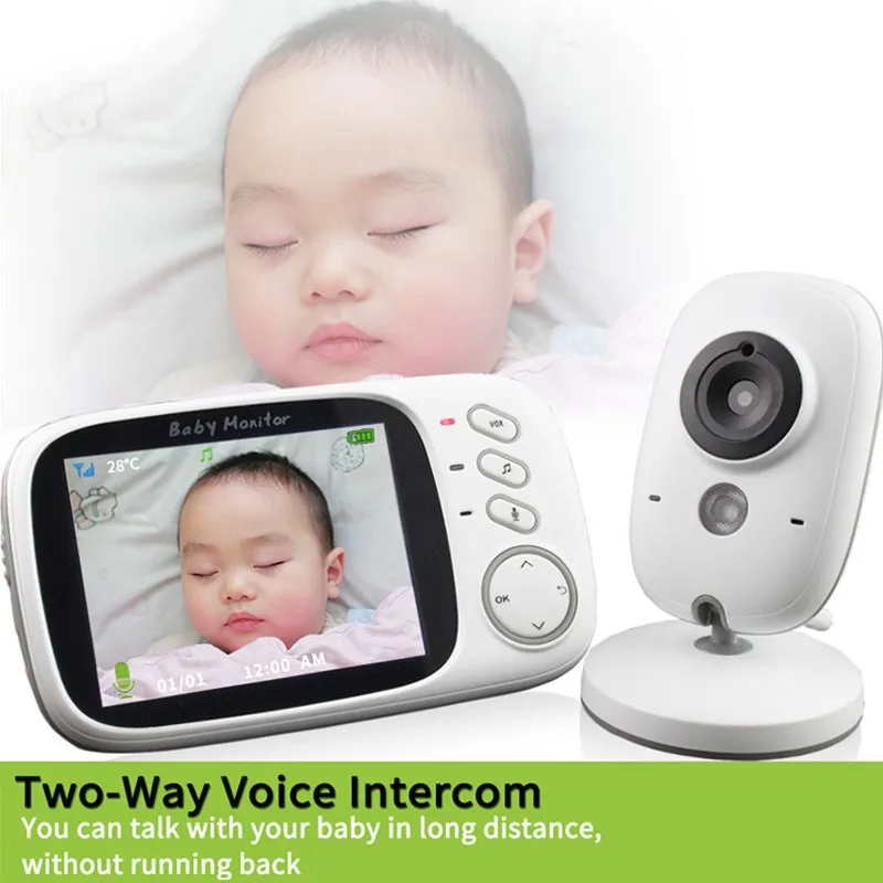 

3.2 inch Wireless Video Babys Monitor HD Baby Sleep Nanny Security Camera Night Vision Temperature Baby Monitor With Camera