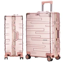 Для мужчин тенденция 20 24 29 дюймов алюминий рамки Сумки на колёсиках дорожная сумка с колесиками женщин интернат коробка вести чемоданы багажник