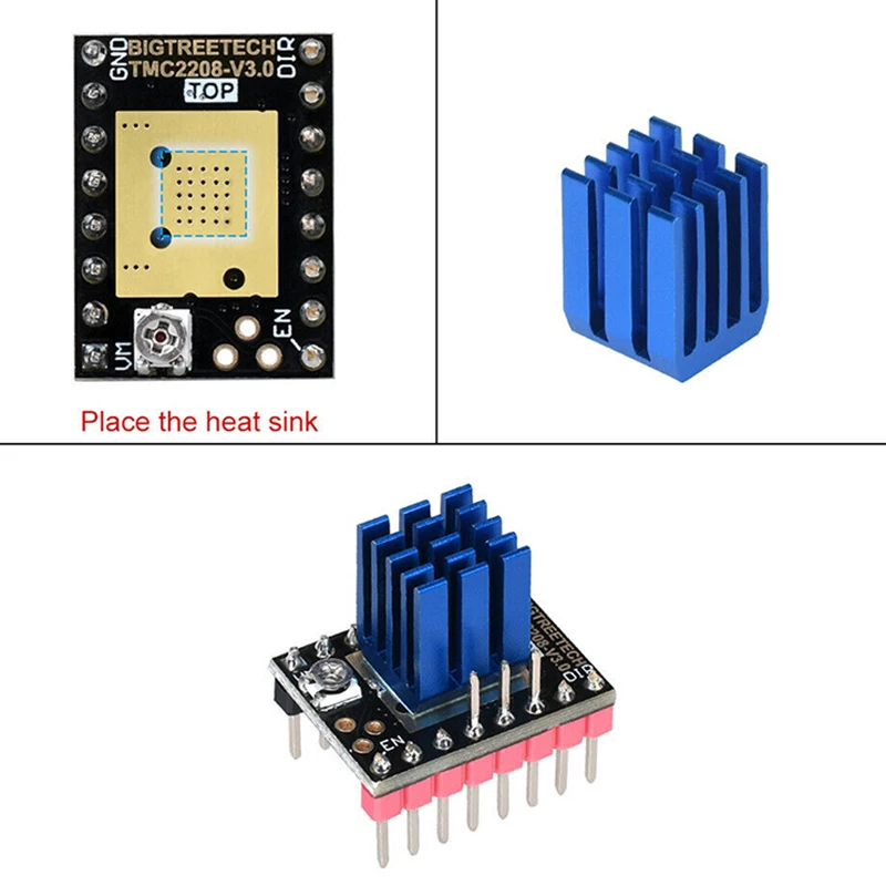 5 шт. BIQU BIGTREETECH TMC2208 V3.0 UART шаговый двигатель бесшумный драйвер умная электроника Stepstick 3d принтер запчасти аксессуары