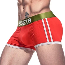 Бренд bshetr Мужское нижнее белье мужские сексуальные боксеры Cueca мягкие хлопковые трусы боксеры мужские трусы боксеры удобные мужские трусы