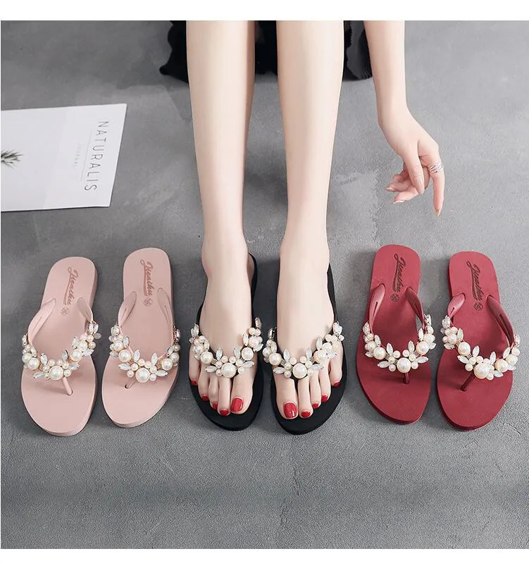 pearl slippers women