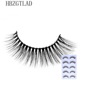 

5 Pairs natural false eyelashes thick makeup real 3d mink lashes soft eyelash extension fake eye lashes long mink eyelashes X03