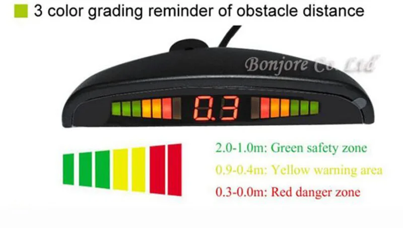 Koorinwoo светодиодный Экран парктроник парковка Сенсор 4/6/8 радарами звуковой сигнал индикатор зонды Парковочные системы черный, серебристый цвет
