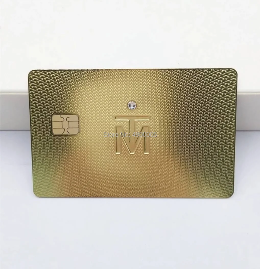 Металлическая визитная карточка из нержавеющей стали с чипом