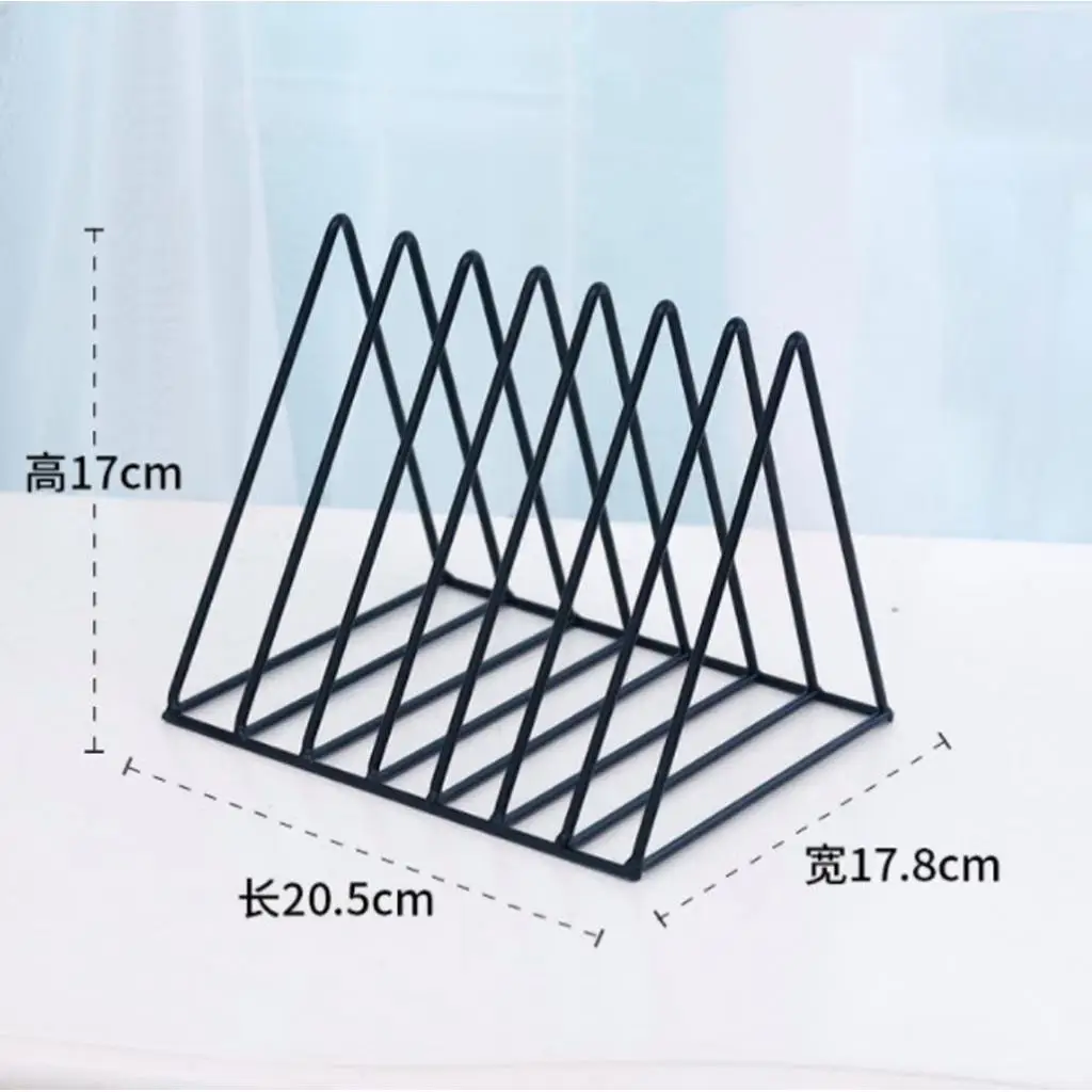 Irregular/Triangle File Organizer Wire Collection Desktop Iron Storage Rack Bookshelf Magazine Holder for Office Home Decoration
