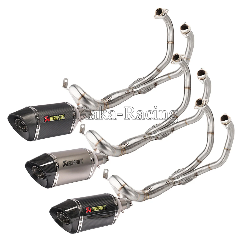 

MT-07 FZ-07 Carbon Akrapovic Motorcycle Exhaust Muffler pipe Full system Slip-On For Yamaha MT07 FZ07 Tracer 2014-2019 XSR700