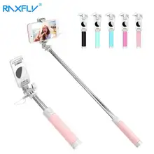 RAXFLY 3.5MM AUX Universal Selfie Stick For iPhone Samsung Huawei Xiaomi Phone Mini Foldable Tripod Mirror Wired Selfie Sticks