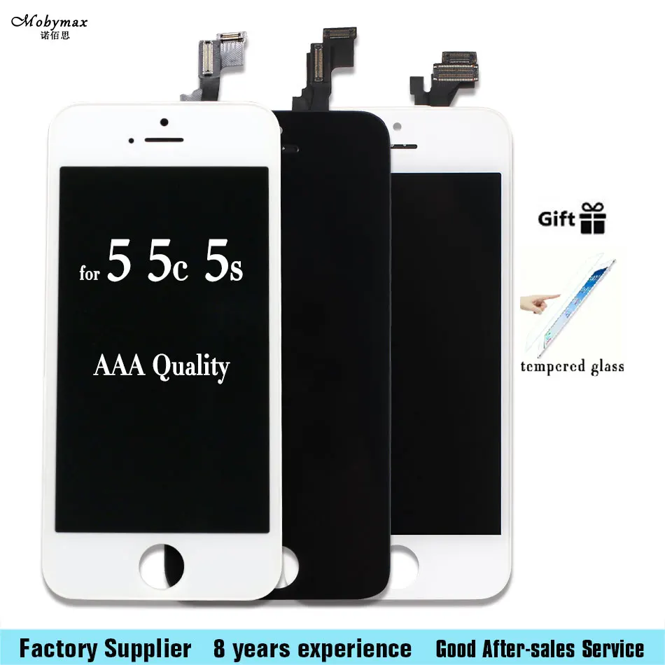 Koop Mobymax Lcd scherm Voor Iphone 5 5 S 6 6 S 7 Lcd scherm Touch Screen Voor Glas Digitizer Glas montage 3 stks partij