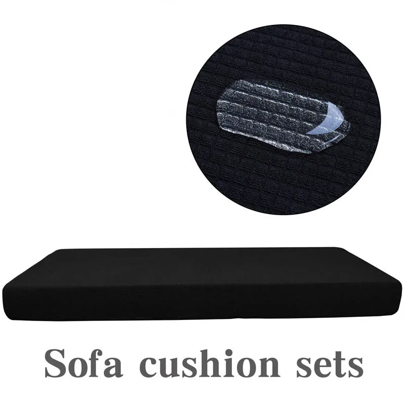 Из Полар-флиса эластичный для дивана крышка накидки на стулья для Гостиная протектор мебели плед диван Чехол чехол для 1/2/3/4 сиденья - Цвет: black