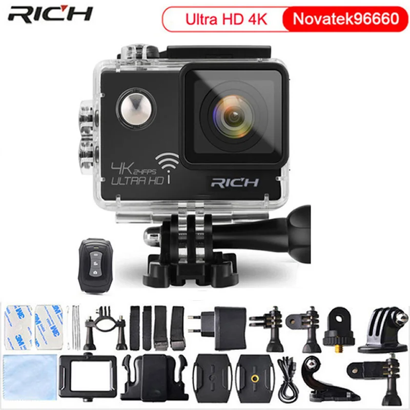

5pcs/lots Free DHL Action Camera ULTRA HD NT96660 4K 24fps 16MP 3840*2160 Wifi Waterproof 170D Lens Camcorder Sport camera