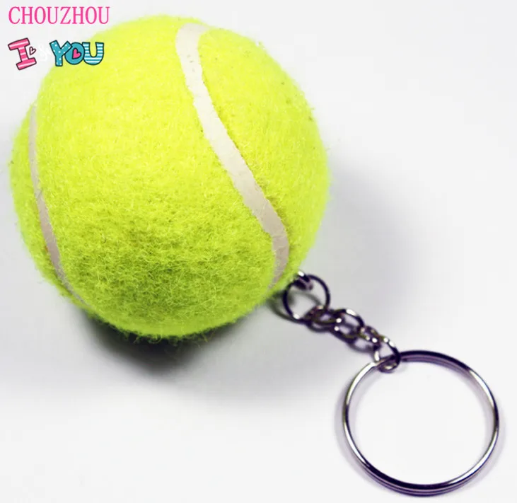 5 шт/лот теннисный мяч Брелоки для ключей маленький теннисный мяч брелок персонализированные подарки вентиляторы принадлежности