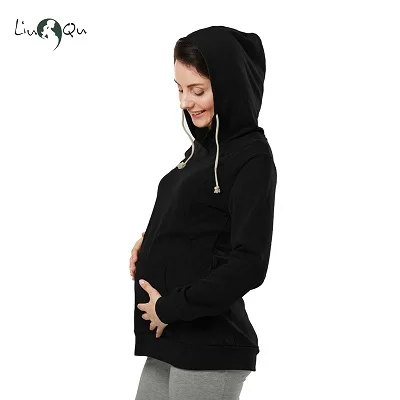 Пуловеры в полоску для беременных; худи для кормящих; одежда для грудного вскармливания; толстовки на молнии для беременных; топы с карманами - Цвет: pic