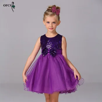 

OFCS Flower Sequins Princess Toddler Girl Dress Summer Christmas Party Tulle Dresses Clothes For Children 3 4 6 8 10 12 Birthday