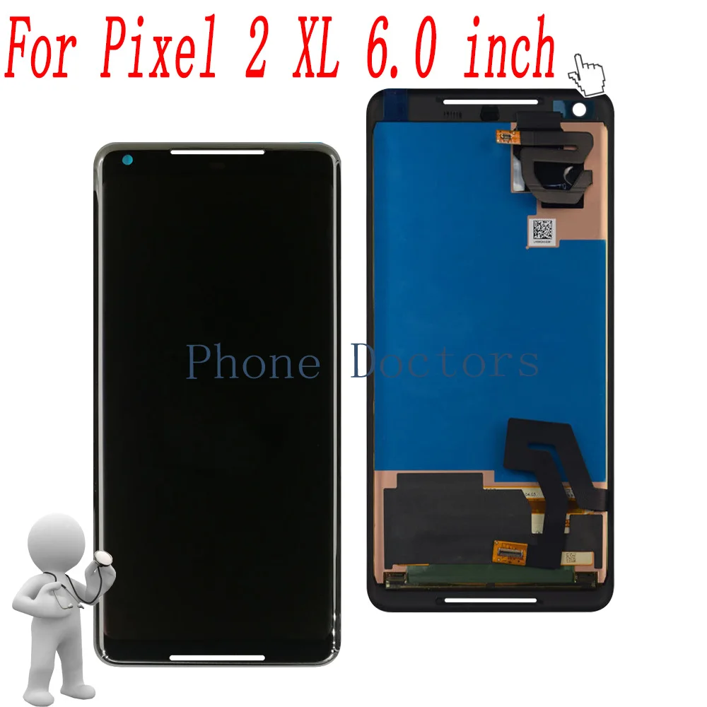 

6.0 '' Full LCD DIsplay +Touch Screen Digitizer Assembly For Google Pixel 2 XL G011C ;Black ;New ;100% Tested