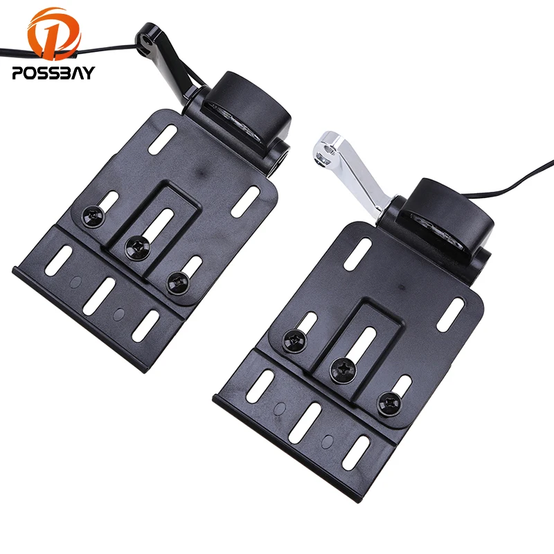 Buy POSSBAY 8mm Black&Chrome Motorcycle Side Mount LED