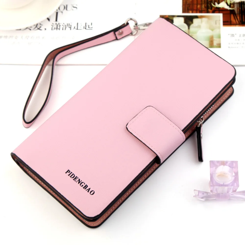 

Two-layers Women Wallet Pu Leather Purse for Women Thread Long Female Clutch Bag Large Capacity Lady Wallets Card Photo Holder