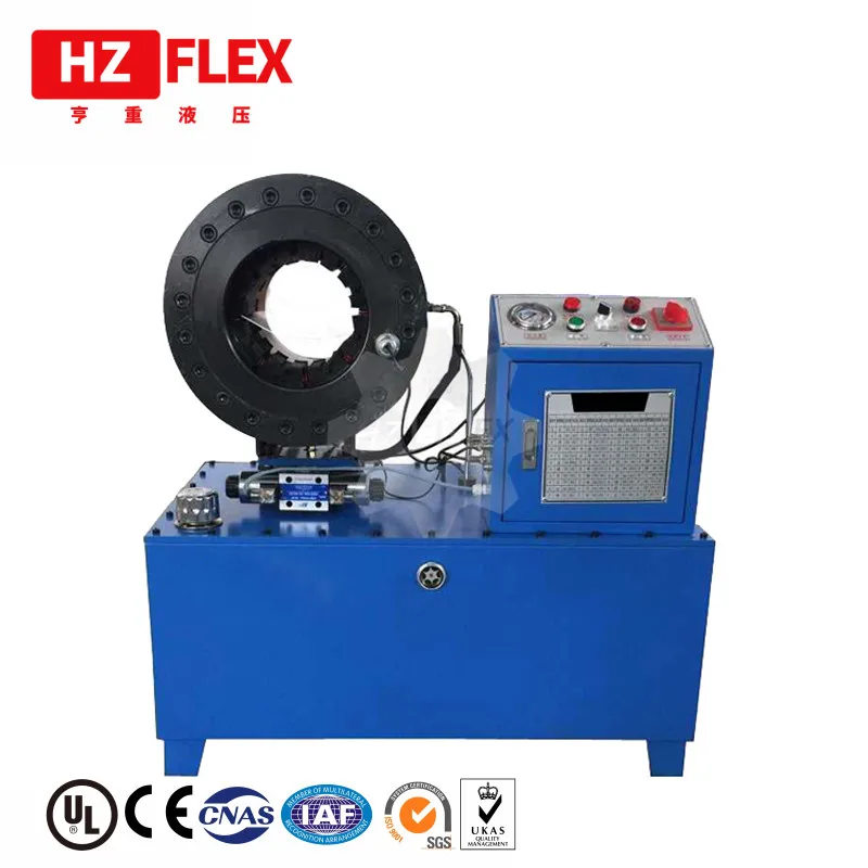 China manufacture HZ-102 hydraulic type heavy duty 4 inch hose crimping machine with 16 sets of dies