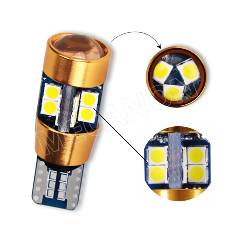 10X T10 led 194 168 W5W Canbus No Error Constant Current No polarity Car LED Reading License Plate Light Clearance Lamp Bulb 12V