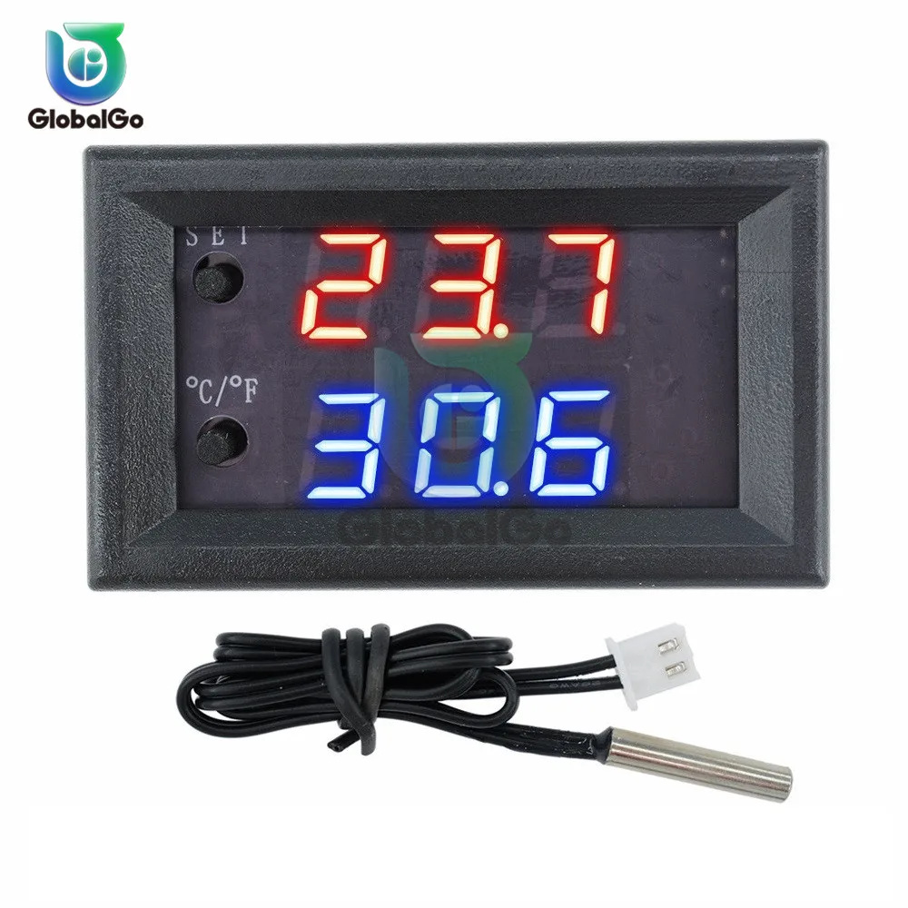 

DC 12V W1209WK W1209 Digital Thermostat Temperature Controller Regulator 30CM NTC Thermistor Line LED Temperature Sensor Tester