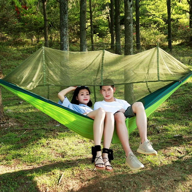 Special Offers Portable Lightweight Tent Parachute Fabric Double Travel Outdoor Camping Tent Hanging Hammock Bed