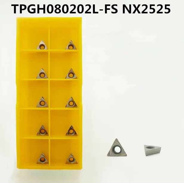 

10pcs TPGH080202L-FS NX2525/TPGH080204L-FS NX2525 ceramic inserts, ceramic Turning inserts.metal ceramics blade For STUPR