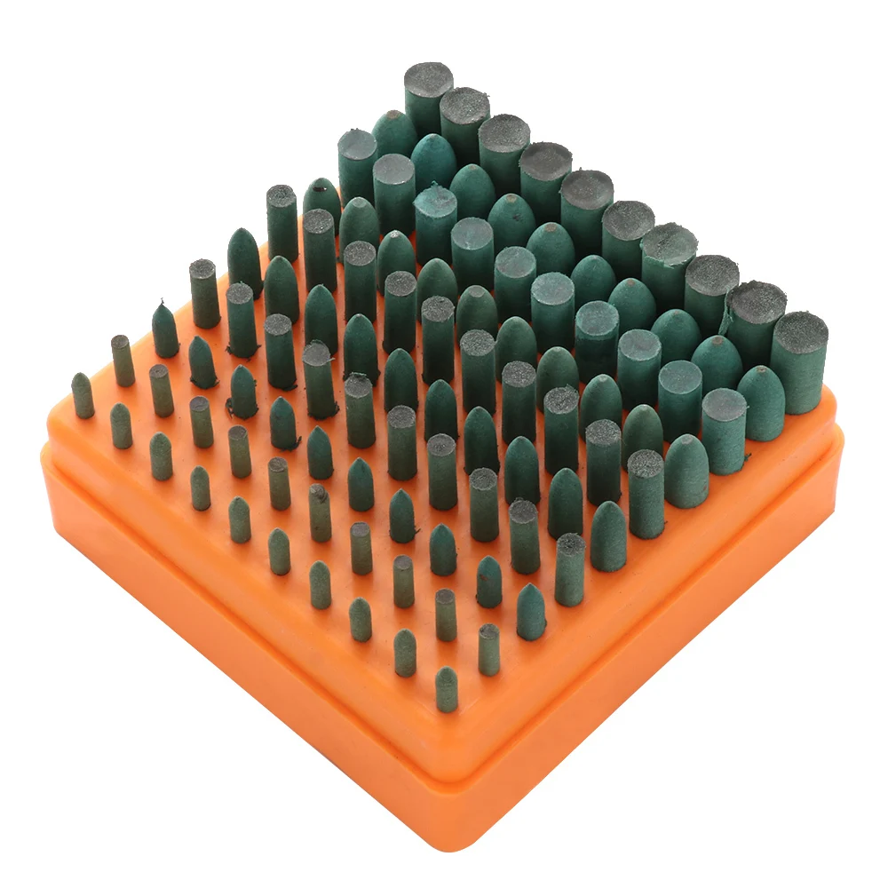 

100pcs Abrasive Stone Points Polishing Grinding Head Electric Drill Bit Wheel For Rotary Accessories Power Tools High Qualtiy
