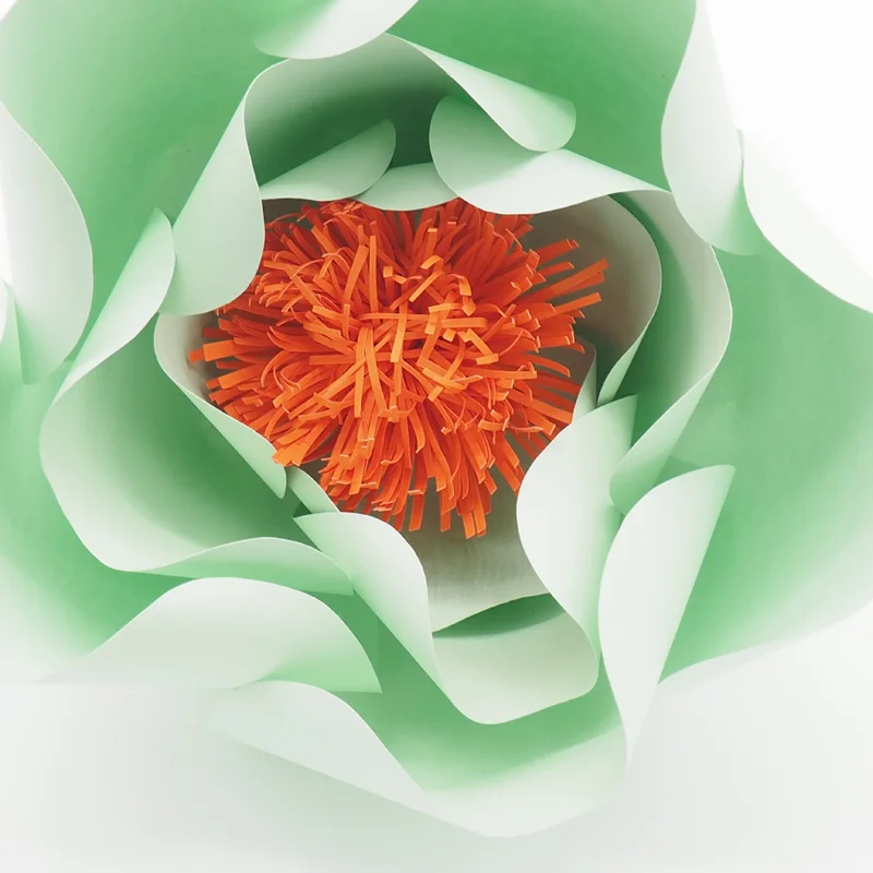 1 Piece 20CM Cardstock Customized Giant Paper Flower For Wedding Backdrops Windows Display Kids' Room Deco Mix Green Orange | Дом и сад