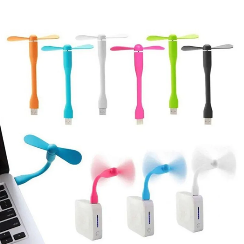 

Flexible USB Mini Fan For All Power Supply USB Creative Output PC Power Bank & Notebook & Computer Summer Gadget