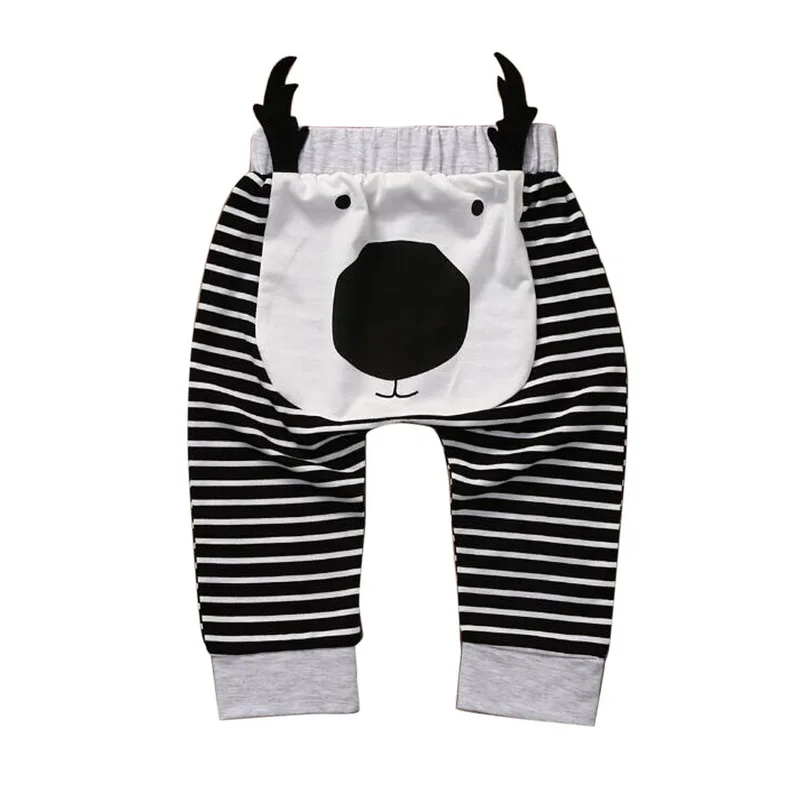 Loozykit/штаны-шаровары с милыми животными для новорожденных мальчиков и девочек 0-24 месяцев, длинные штаны с объемным рисунком для малышей, штаны, детская одежда для малышей 0-24 месяцев