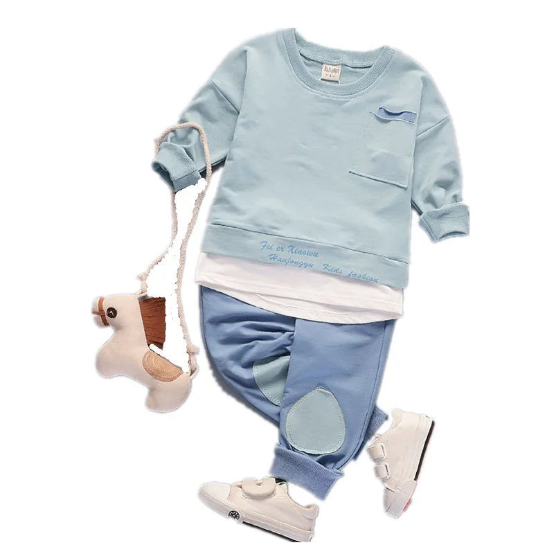 

19 spring new baby long sleeve cotton children's clothing cartoon comfortable children's set children's two-piece suit