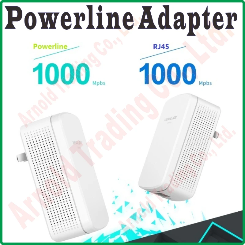 

Plug&Play, A Pair 1000Mbps Powerline Network Adapter, AV1000 Ethernet PLC Adapter,WiFi Router Partner, IPTV, Homeplug AV2, Prom-