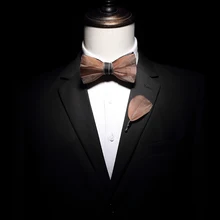 Новая мода, мужские, мужские, ручной работы, Природные Перья, 13 цветов, одноцветная Женская Брошь с галстуком-бабочкой, набор, Свадебные вечерние костюмы для жениха