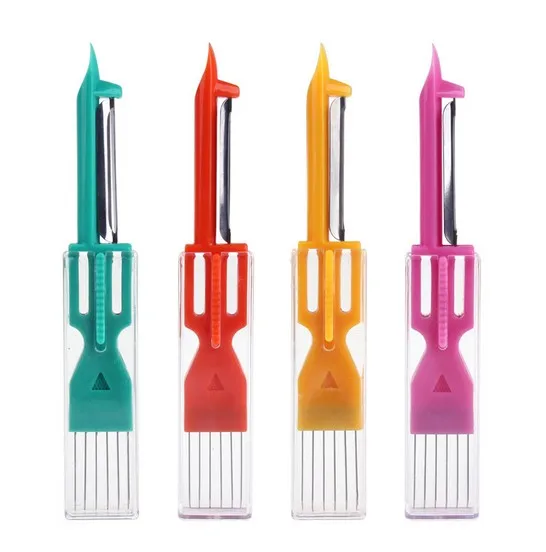 

1PC 2 IN 1 Vegetable Fruit Onion Cutter Slicer Peeler Chopper Shredder Kitchen Gadget Tool Scallion knife Shred OK 0508