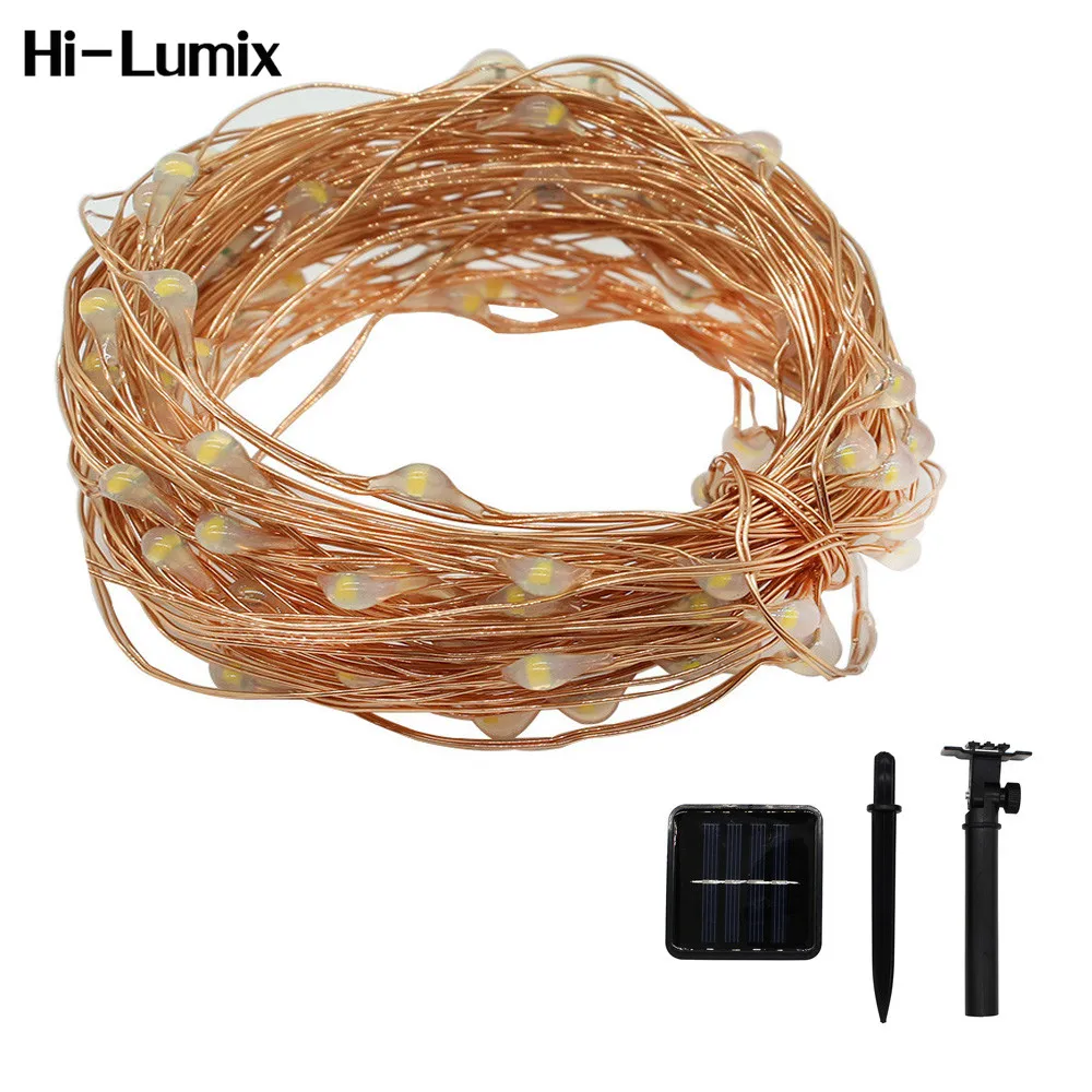 

Hi-Lumix 10M 15M 20M Solar String Lights Outdoor Solar Powered LED lights Waterproof Copper Wire for Christmas Holiday Garden