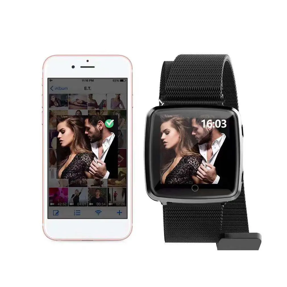 

smart watch Men women smart bracelet black Heart rate detection Blood pressure monitoring electronic wrist watches