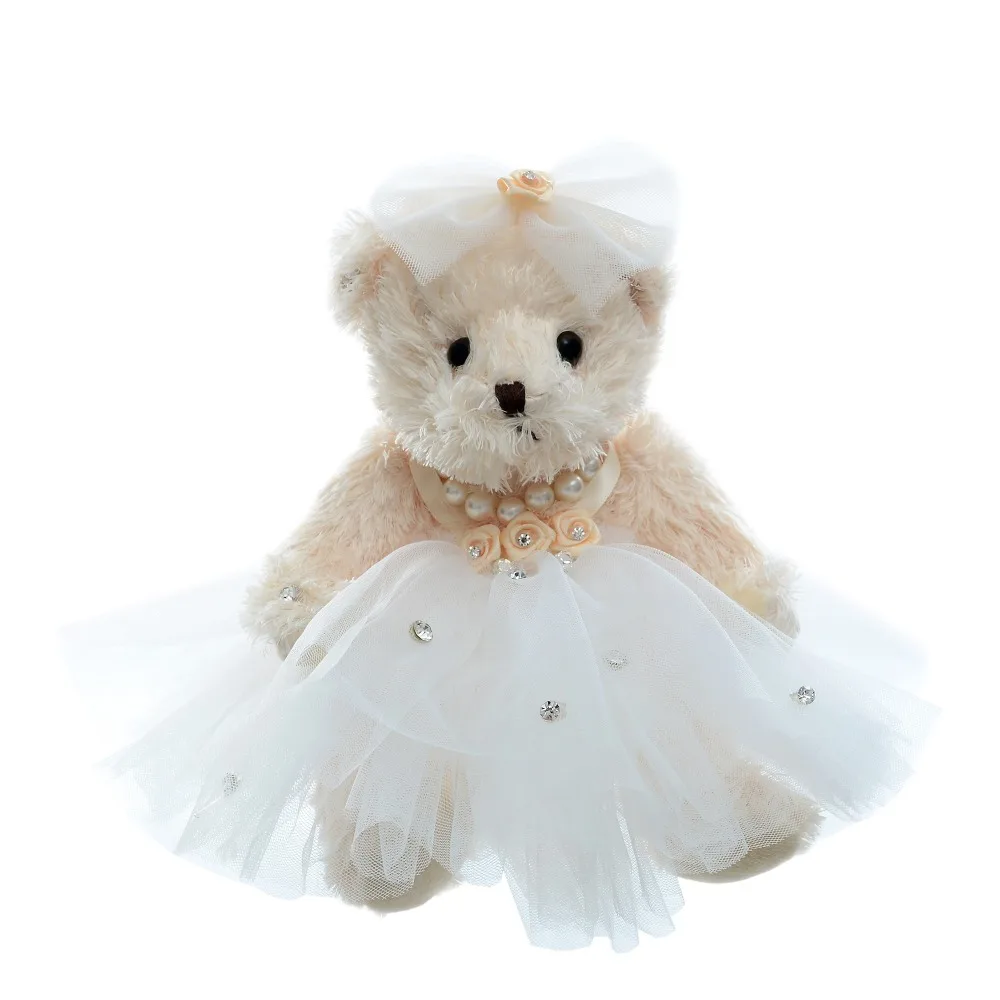 Plush Wedding Teddy Lace Bear  Doll Stuffed Cartoo...