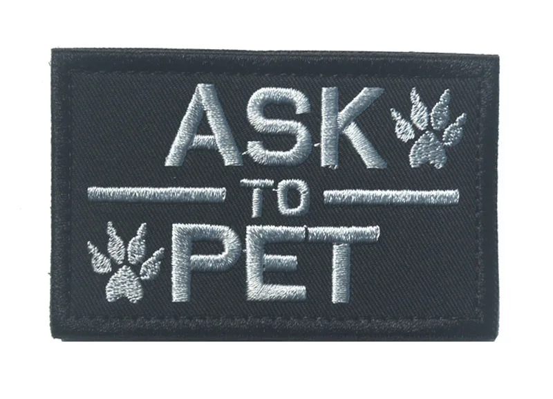 Do Not Pet Embroidery Patch Armband Badge Military Service Dog Tactical Morale Decorative Patches Sewing Applique Embellishment