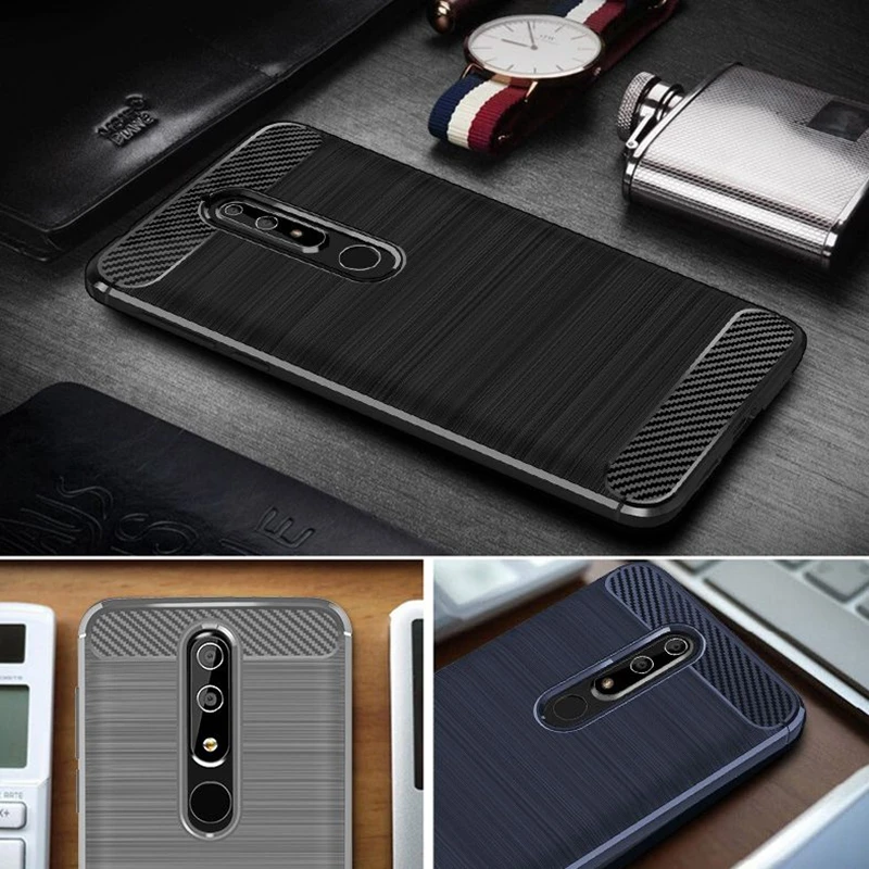 

For Nokia 6 Plus 2018 Case Nokia6 Plus 2018 Cover On For Nokia6 Plus 2018 Original Silicone Mix Hybrid Protective Soft Shell