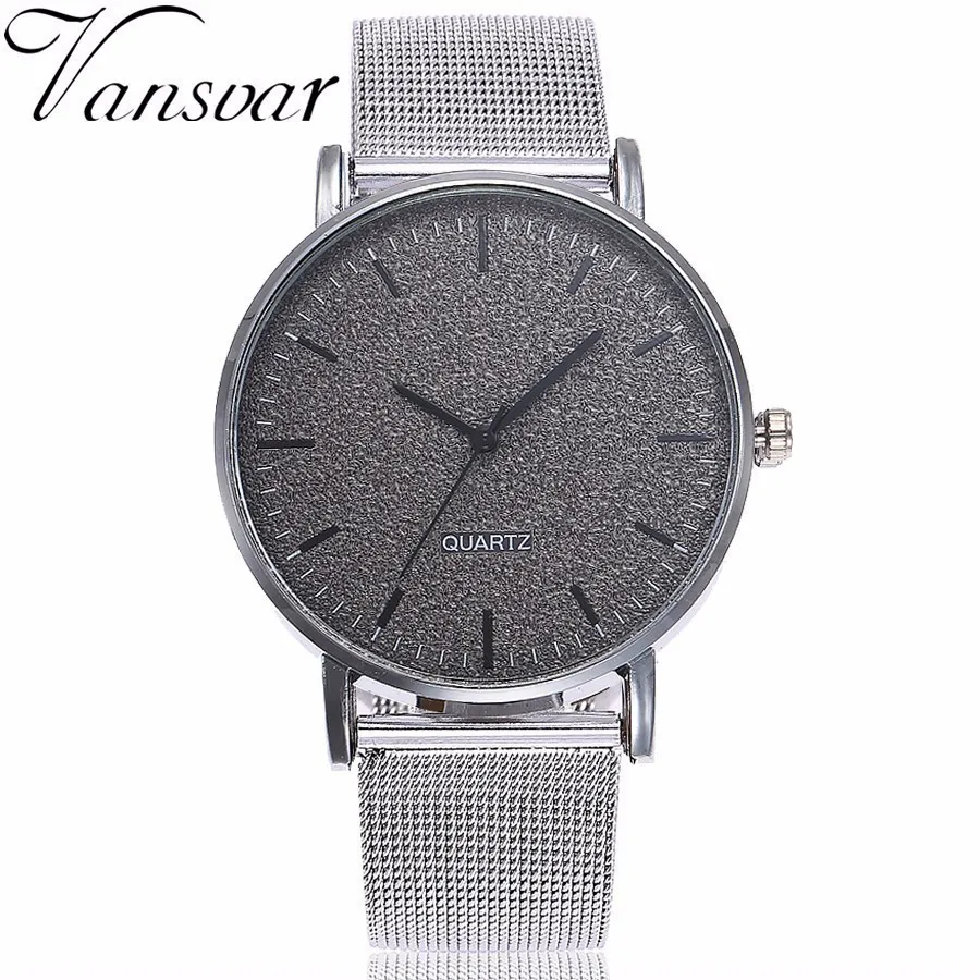 Drop Shipping Fashion Unisex Stainless Steel Quartz Analog Wrist Watches Women Men Casual Simple Gift Clock Relogio Feminino